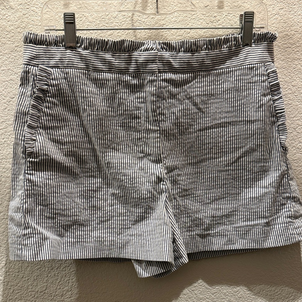 J. Crew Seersucker Blue and White Casual Shorts